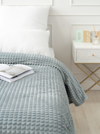 Мозаика(серебро) плед велсофт