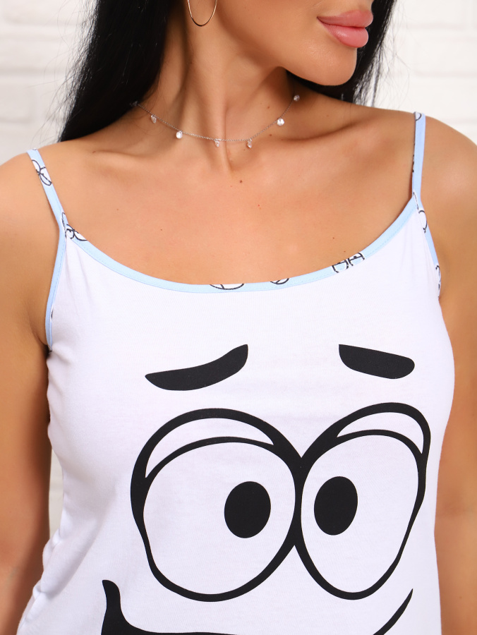 Смайл(голубой) пижама