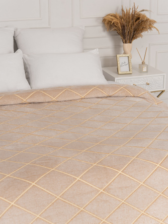 Клетка(песчаное облако) плед велсофт