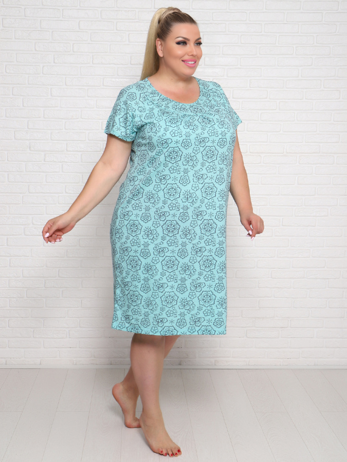 Ульяна(бирюза) сорочка ноч.