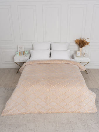 Клетка(песчаное облако) плед велсофт