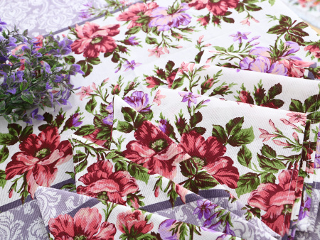 Скатерть "Дикая роза" рогожка