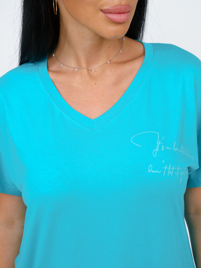 Оксана(бирюзовый) футболка