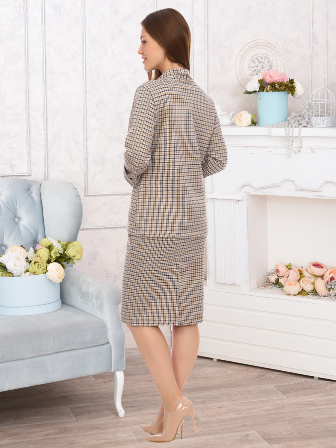 Лайма (черно-беж) юбка