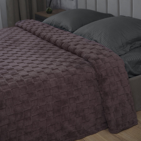 Домино(сухая роза) Плед велсофт