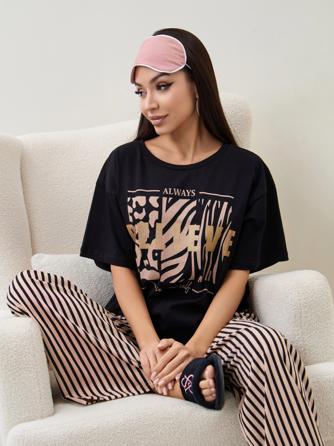 Сафари(чёрный) футболка+брюки