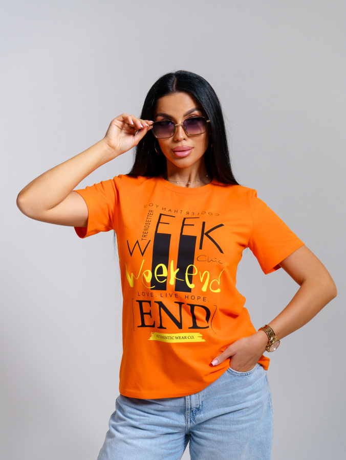 Миранда(оранжевый) футболка женская