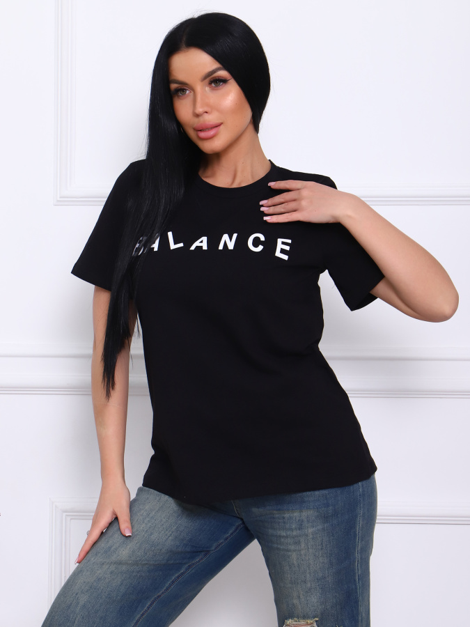 Баланс(чёрный) футболка женская