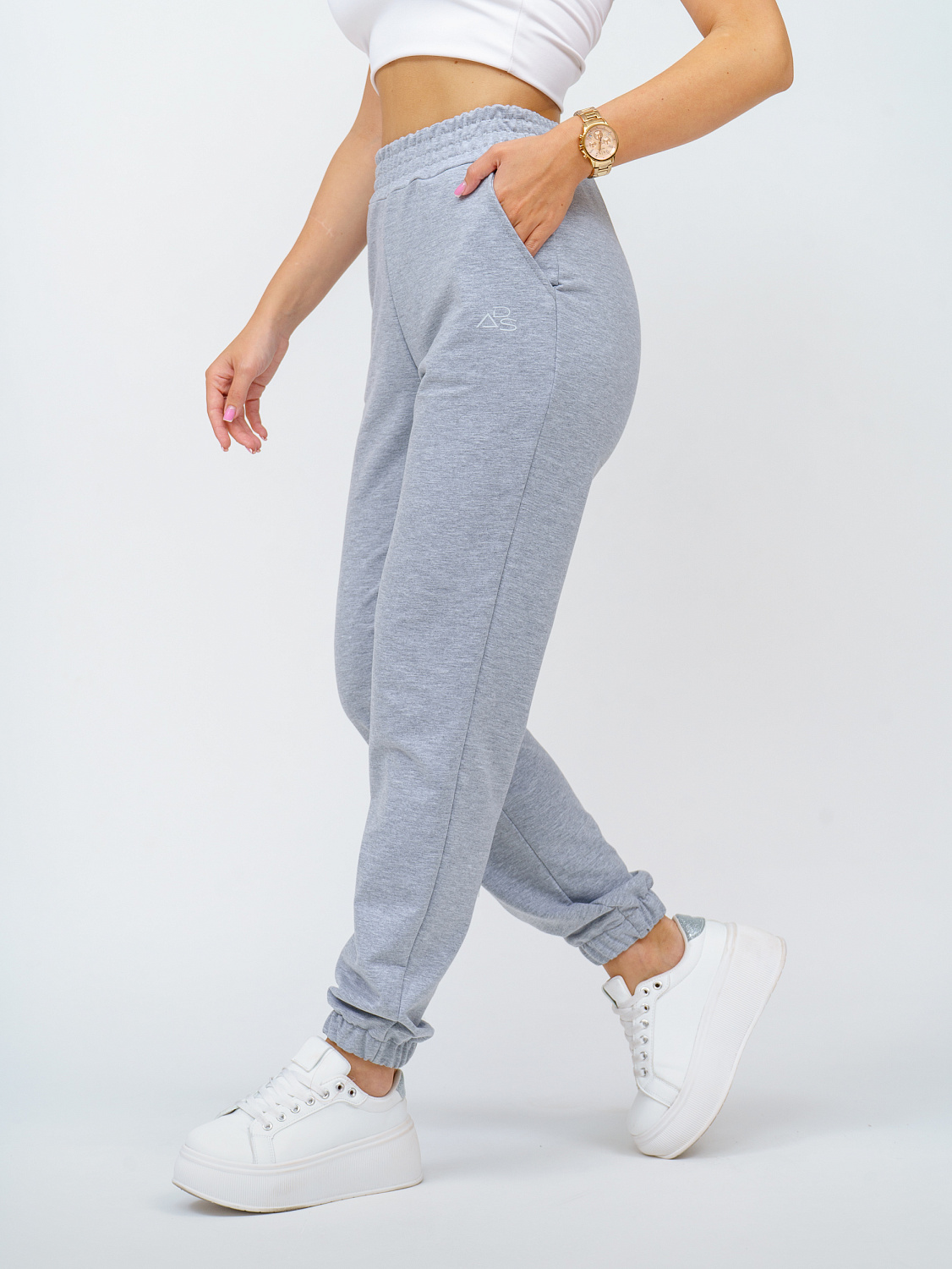 Акцент(темно-серый меланж) брюки