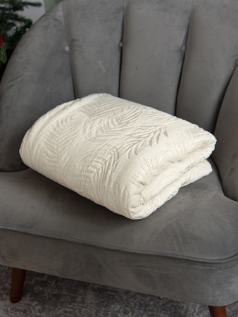 Веточки(сливки) плед велсофт