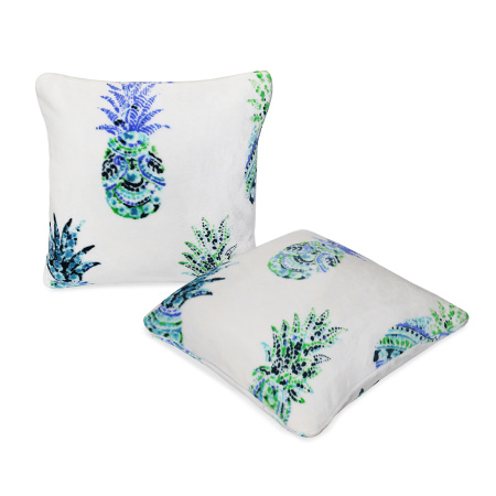 Ананасы наволочка декоративная велсофт