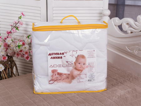 Одеяло "Лебяжий пух" всесезонное микрофибра (бел) детское