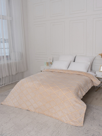 Клетка(песчаное облако) плед велсофт