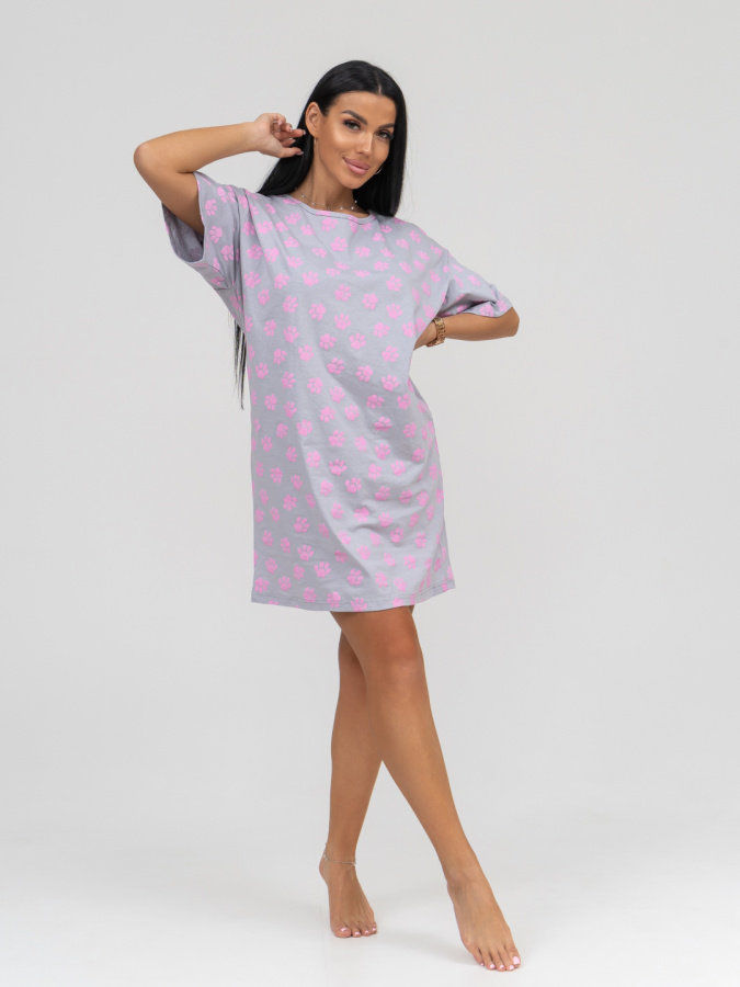 Алина (серый) сорочка ночная