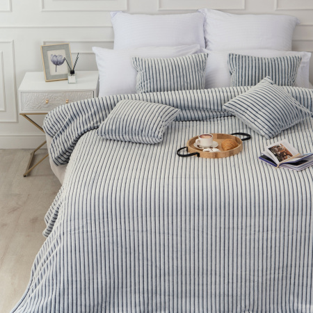 Вертикаль(ультрамарин) плед велсофт