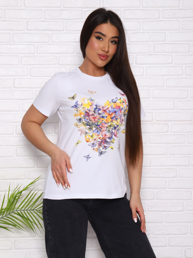 Сердце футболка женская