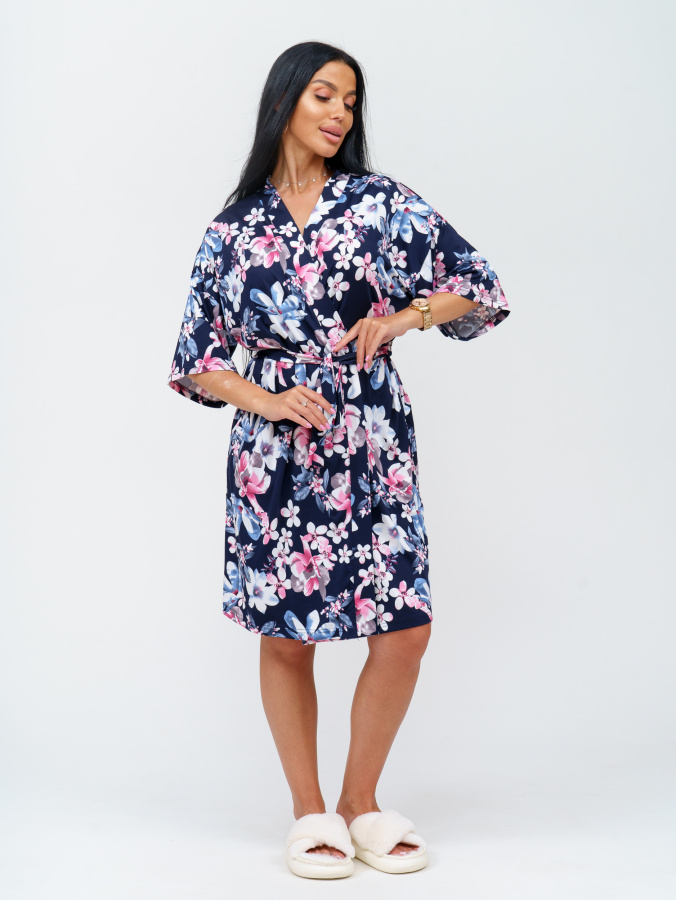 Токио(синий) халат