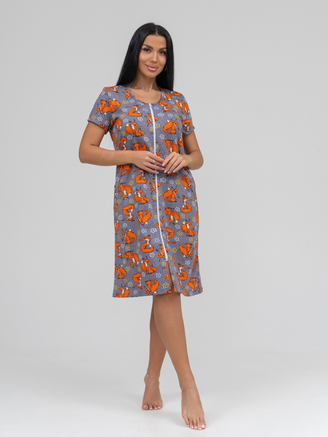 Лисички(серый) халат