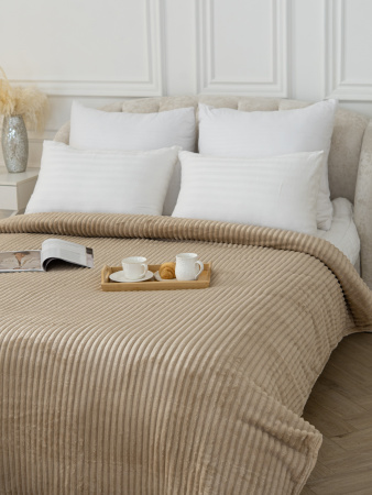 Вертикаль(амаретто) плед велсофт