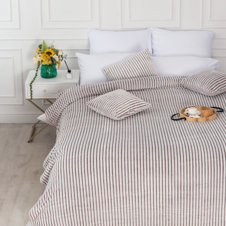 Вертикаль(пастель) плед велсофт