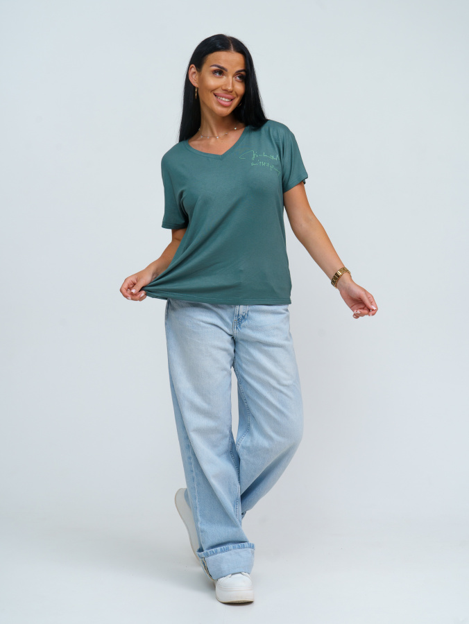 Оксана(зеленый) футболка