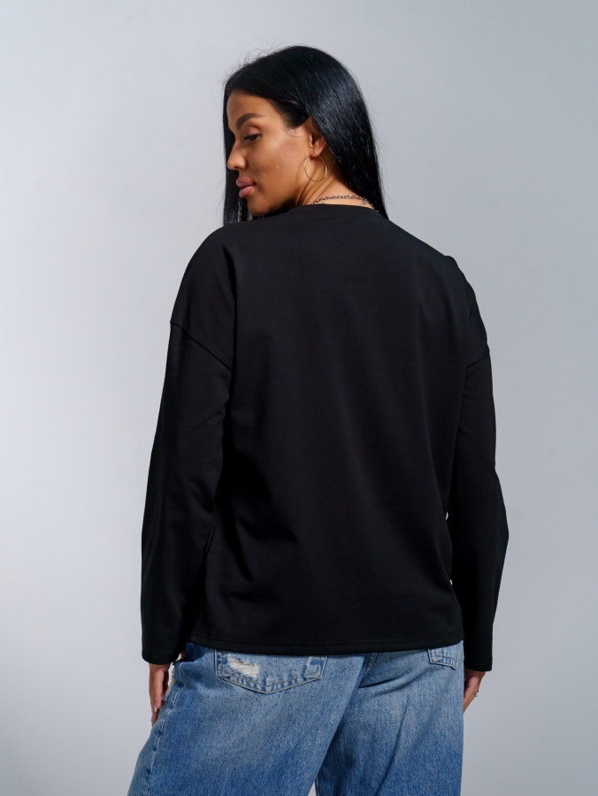 Лика(черный) лонгслив