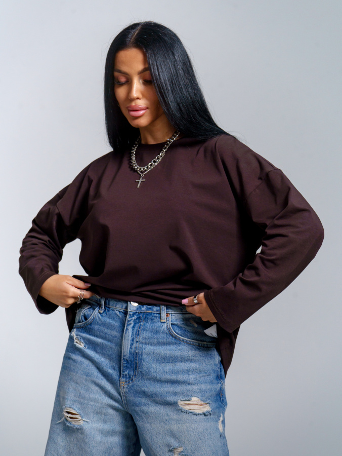 Лика(шоколад) лонгслив