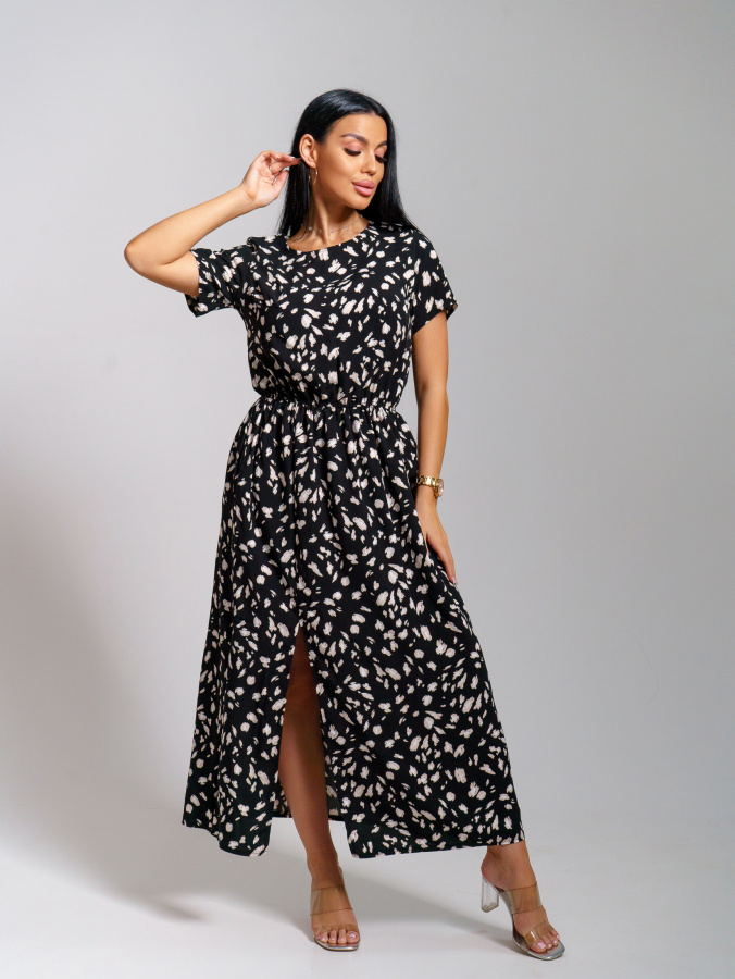 Ассоль(леопард черный) платье