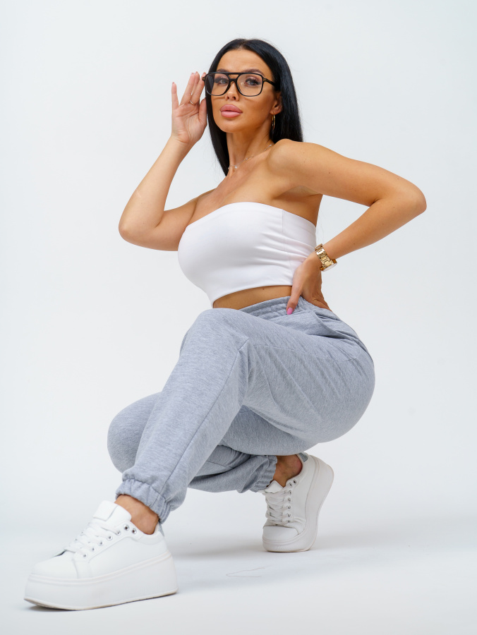 Акцент(светло-серый меланж) брюки