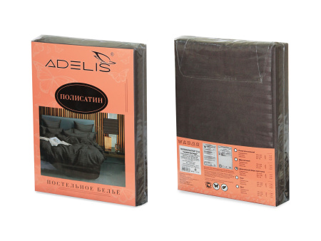 Серебристо-серый КПБ полисатин-страйп