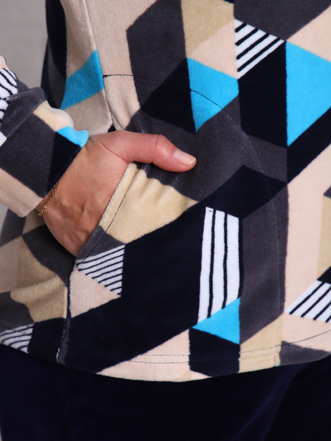 Форсаж(ромбы голубые) толстовка