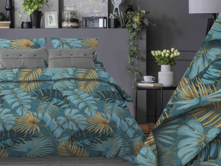 Тропики(бирюзовый) КПБ бязь